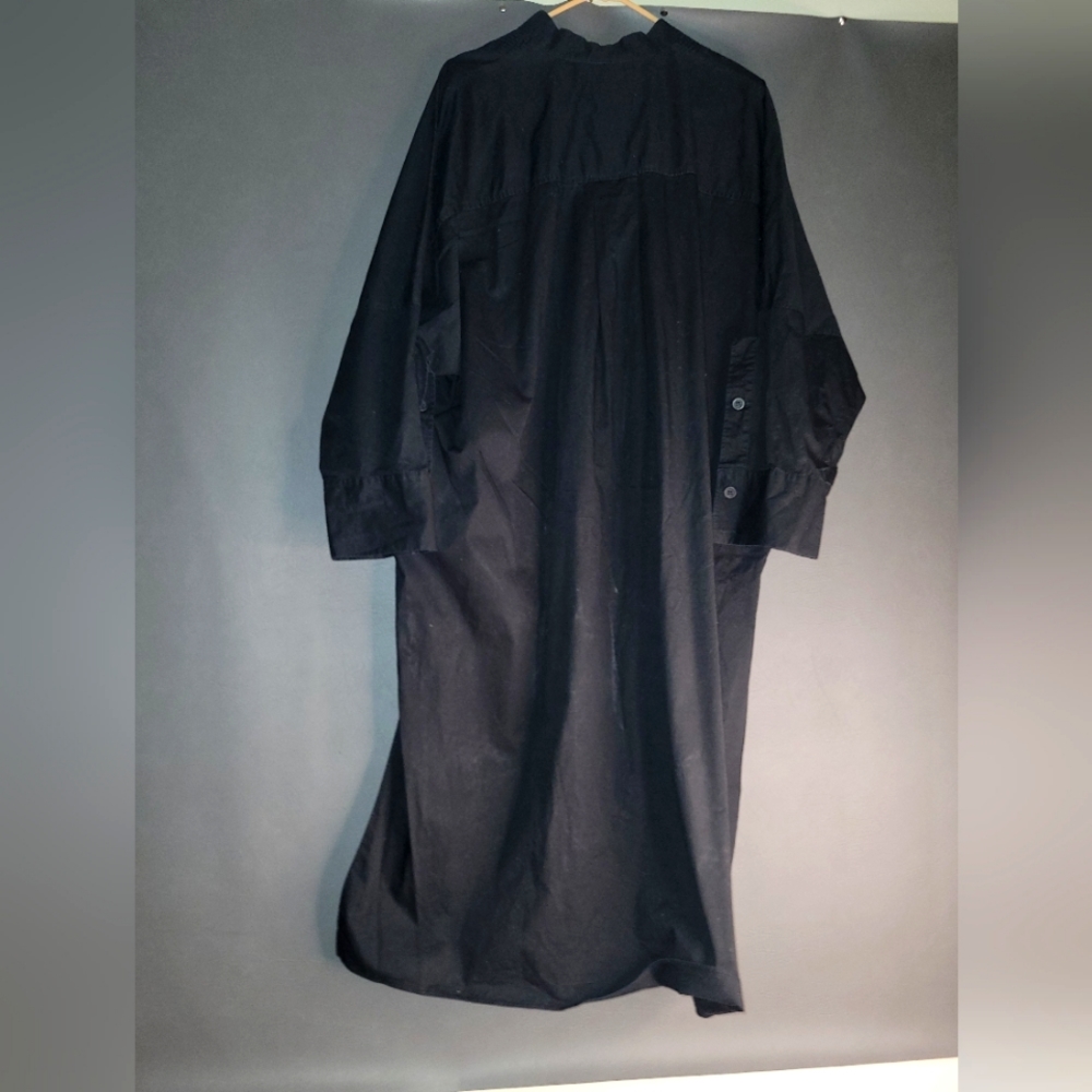 Zara black dress oversized xs lagenlook sewing patterns